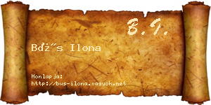 Bús Ilona névjegykártya