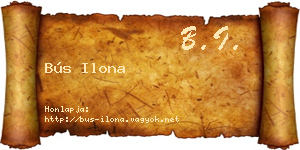 Bús Ilona névjegykártya